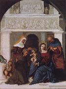 Lodovico Mazzolino The Holy Family with Saints John the Baptist,Elizabeth and Francis USA oil painting artist